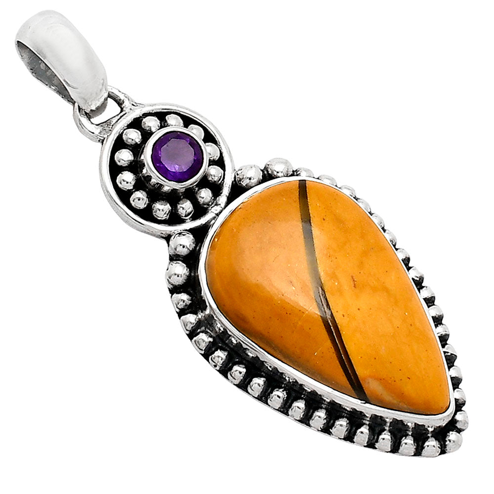 Brecciated Mookaite & Amethyst Pendant P-1500 SDP152887