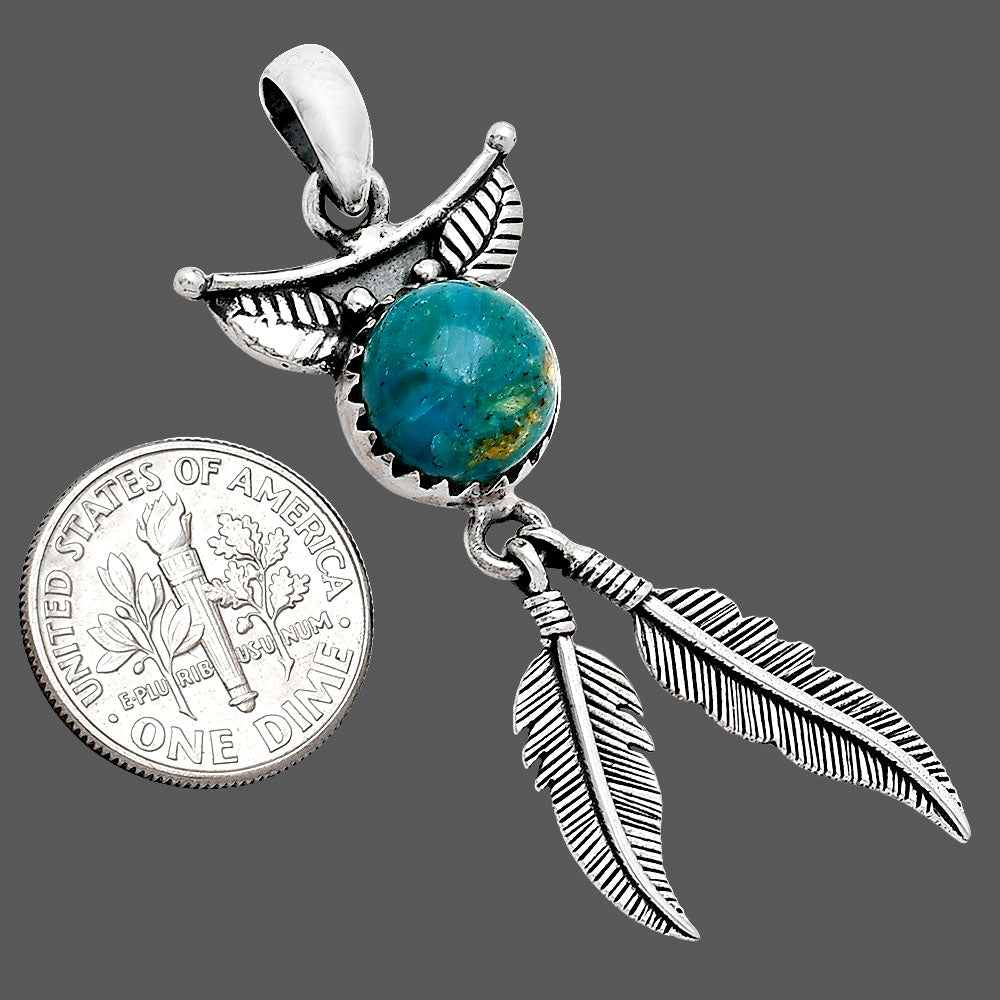 Feather - Natural Peruvian Opalina Pendant P-1284 SDP152891