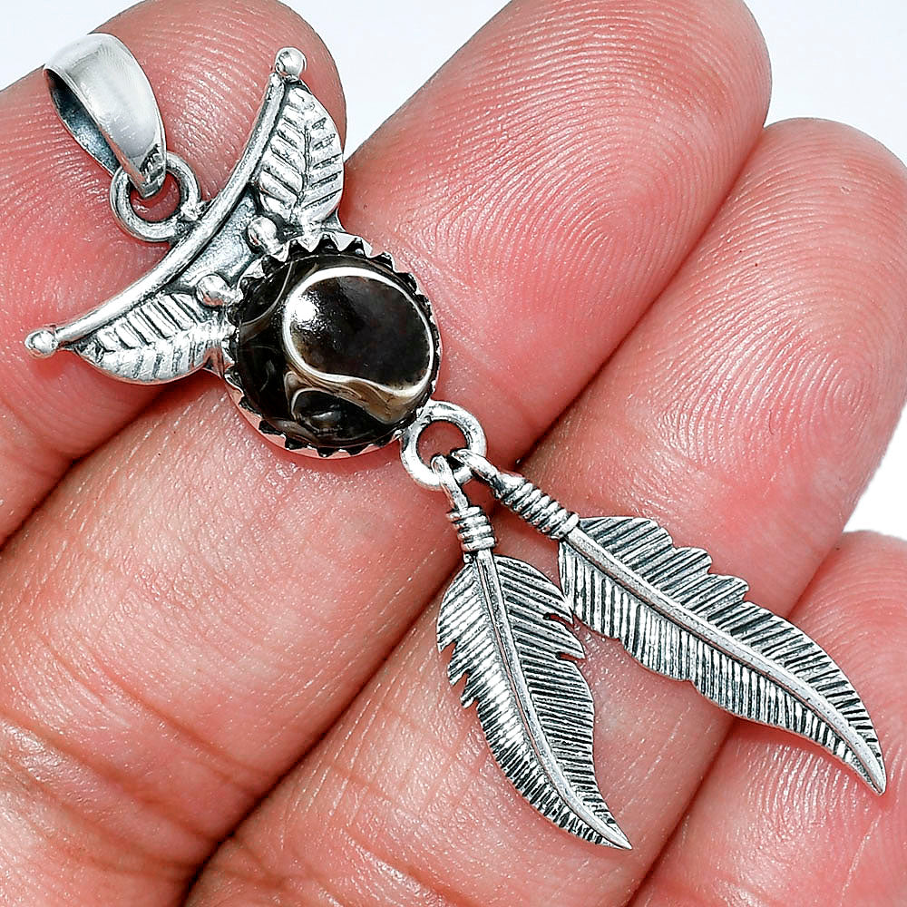 Feather - Turtella Jasper - USA Pendant P-1284 SDP152901