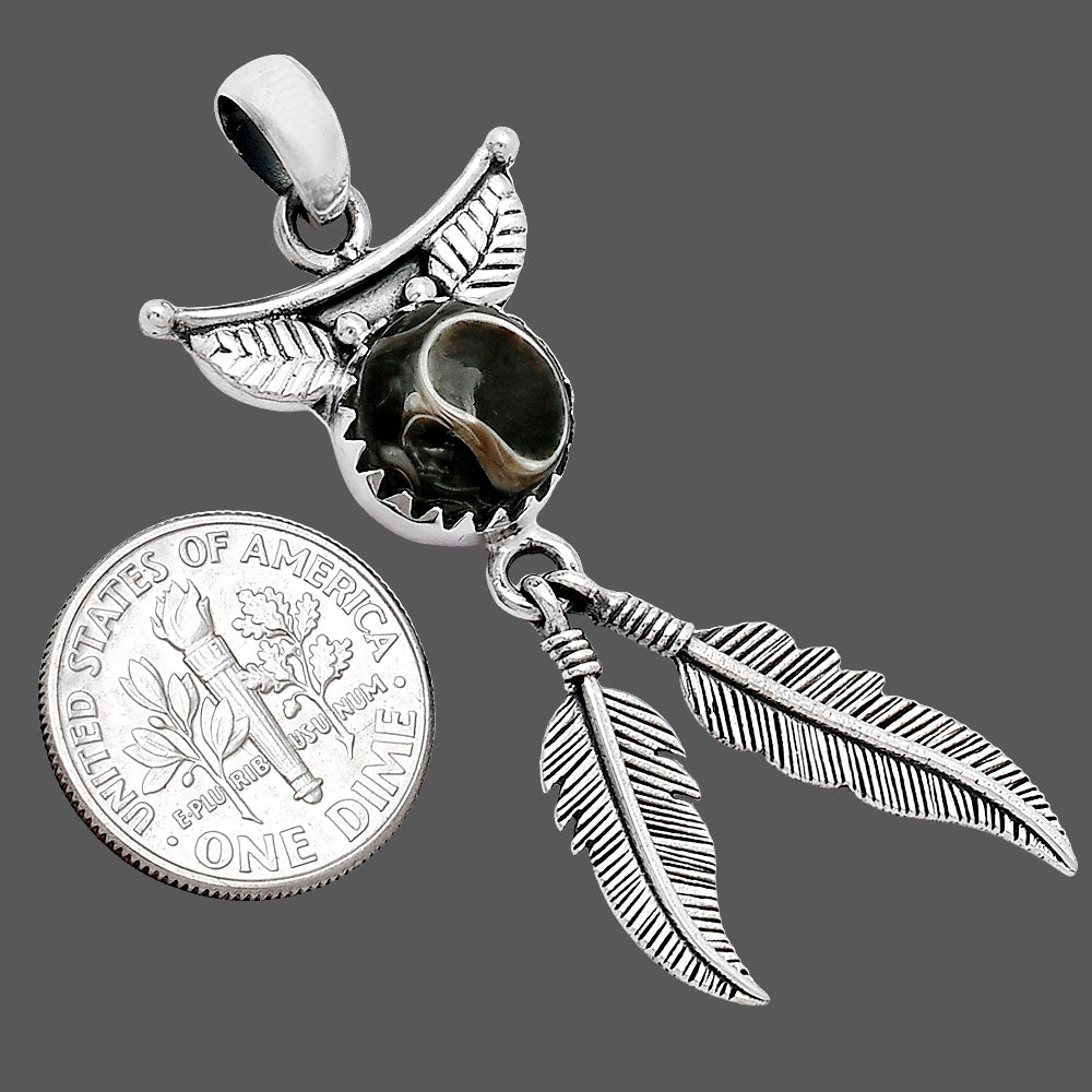 Feather - Turtella Jasper - USA Pendant P-1284 SDP152901