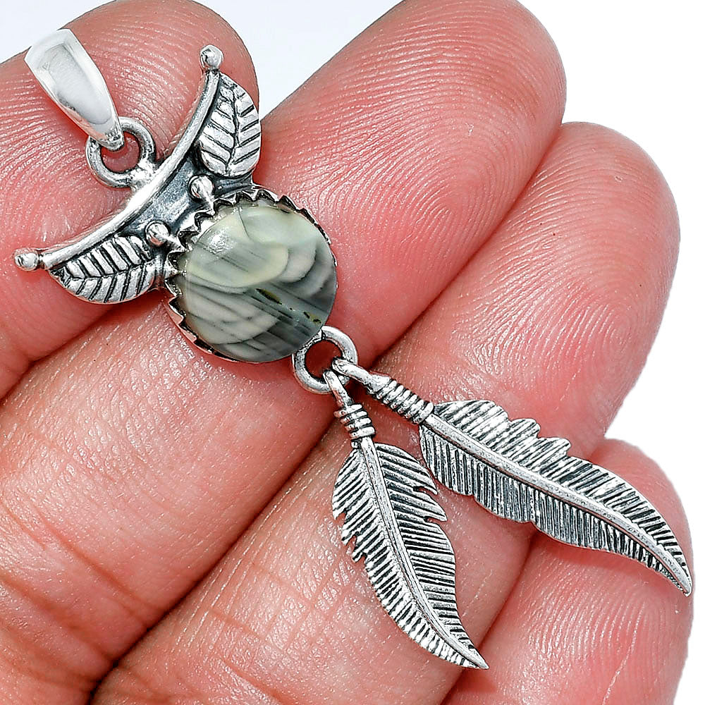 Feather - Imperial Jasper - Mexico Pendant P-1284 SDP152902