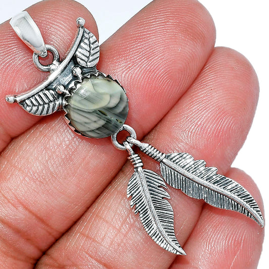 Feather - Imperial Jasper - Mexico Pendant P-1284 SDP152902