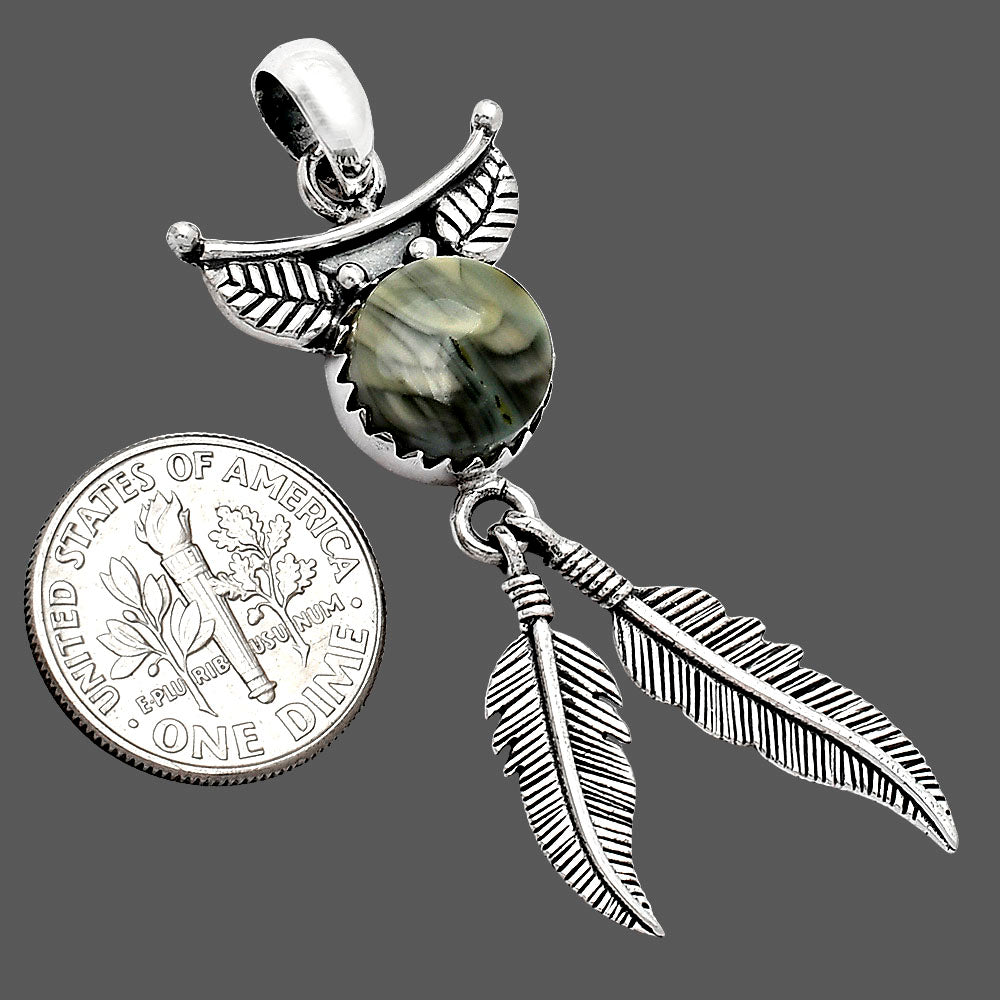 Feather - Imperial Jasper - Mexico Pendant P-1284 SDP152902