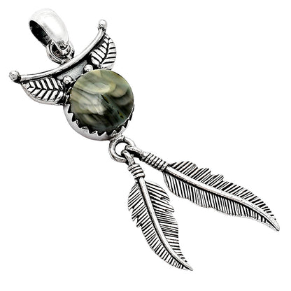 Feather - Imperial Jasper - Mexico Pendant P-1284 SDP152902