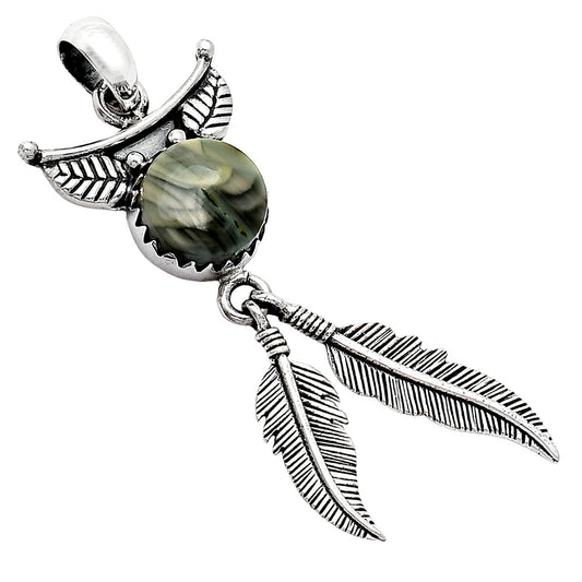 Feather - Imperial Jasper - Mexico Pendant P-1284 SDP152902