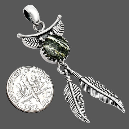 Feather - Natural Chrysotile Pendant P-1284 SDP152903
