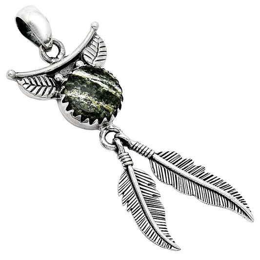 Feather - Natural Chrysotile Pendant P-1284 SDP152903