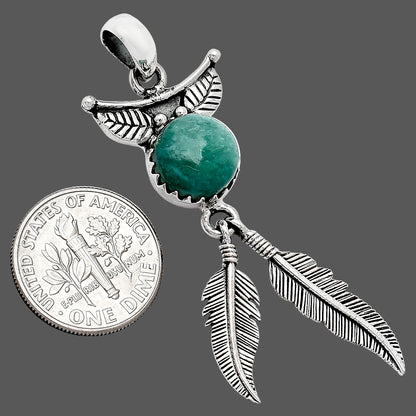Feather - Natural Green Aventurine Pendant P-1284 SDP152908