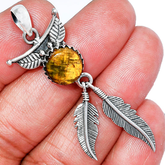 Feather - Natural Nellite Pendant P-1284 SDP152916