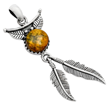 Feather - Natural Nellite Pendant P-1284 SDP152916