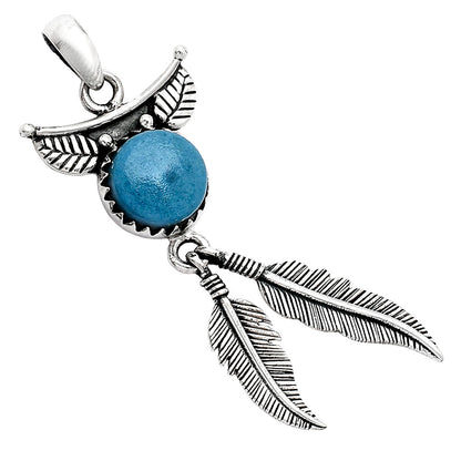 Feather - Natural Angelite Pendant P-1284 SDP152918