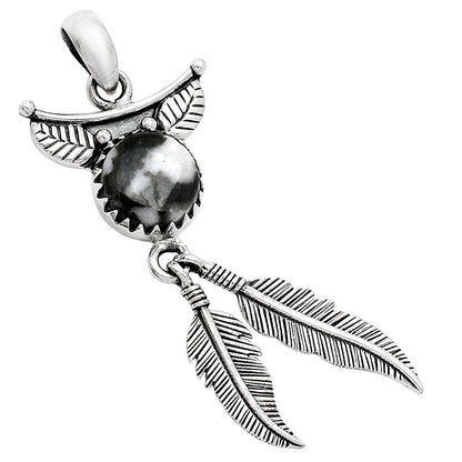 Feather - Mexican Cabbing Fossil Pendant P-1284 SDP152933