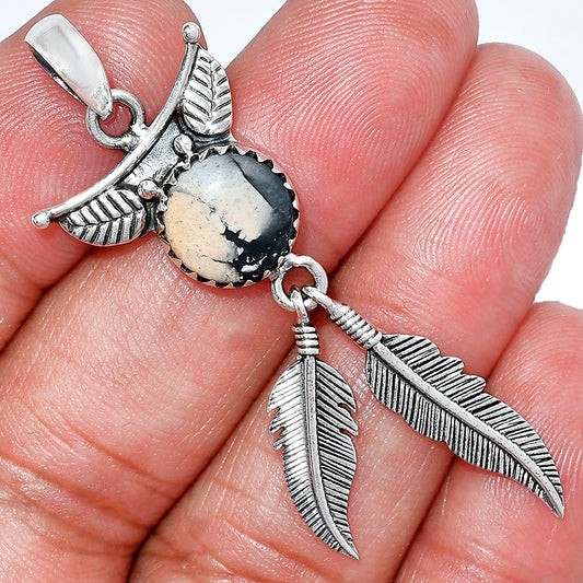 Feather - Maligano Jasper - Indonesia Pendant P-1284 SDP152939