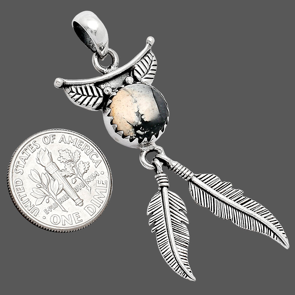 Feather - Maligano Jasper - Indonesia Pendant P-1284 SDP152939
