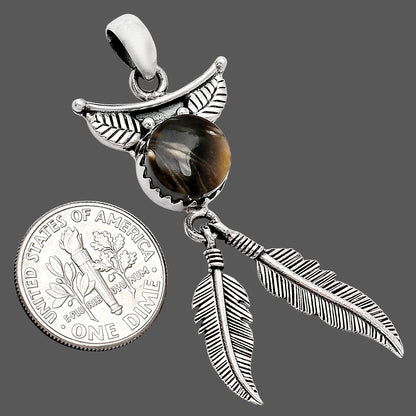 Feather - Natural Bat Cave Jasper Pendant P-1284 SDP152946
