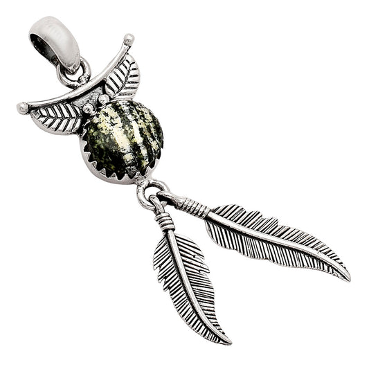 Feather - Natural Chrysotile Pendant P-1284 SDP152955