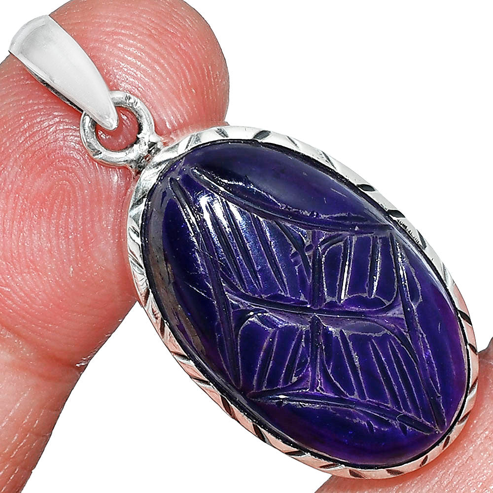 Carved Labradorite - Madagascar Pendant P-1079 SDP153007