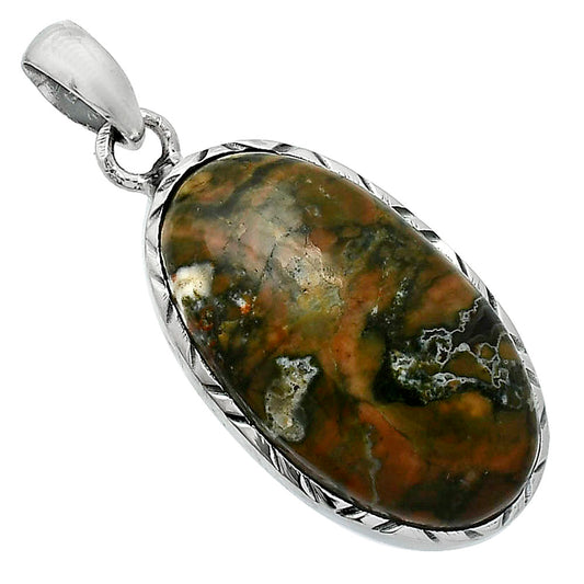 Natural Rhyolite - Rainforest Jasper Pendant P-1079 SDP153010
