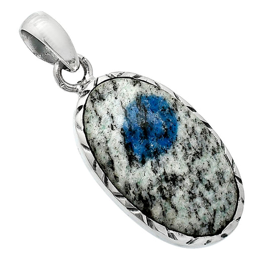 Natural K2 Blue - Azurite In Quartz Pendant P-1079 SDP153032