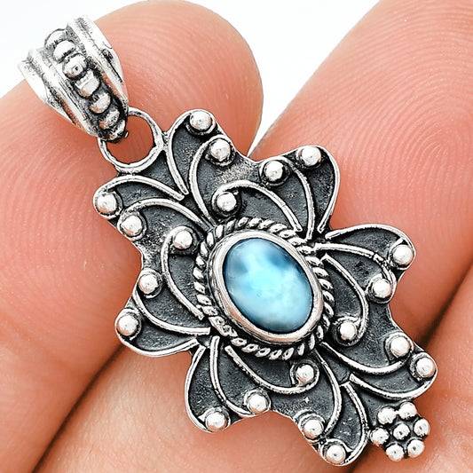 Natural Larimar (Dominican Republic) Pendant P-1558 SDP153087
