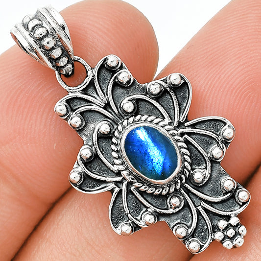 Blue Fire Labradorite - Madagascar Pendant P-1558 SDP153119