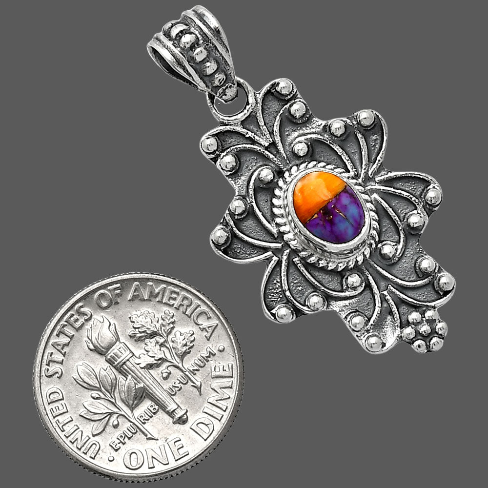 Spiny Oyster Turquoise - Arizona Pendant P-1558 SDP153125