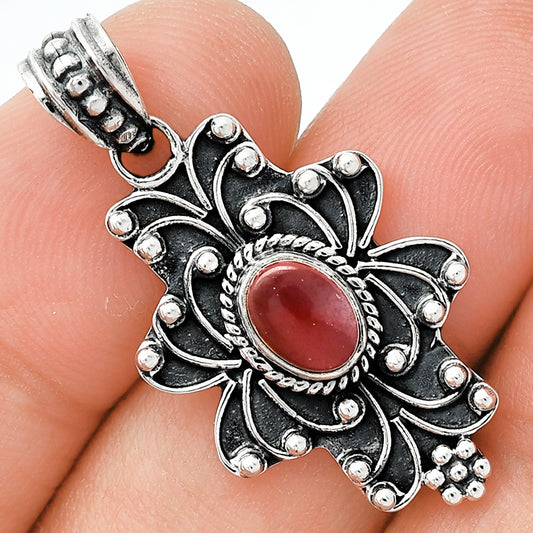 Natural Red Mookaite Pendant P-1558 SDP153131