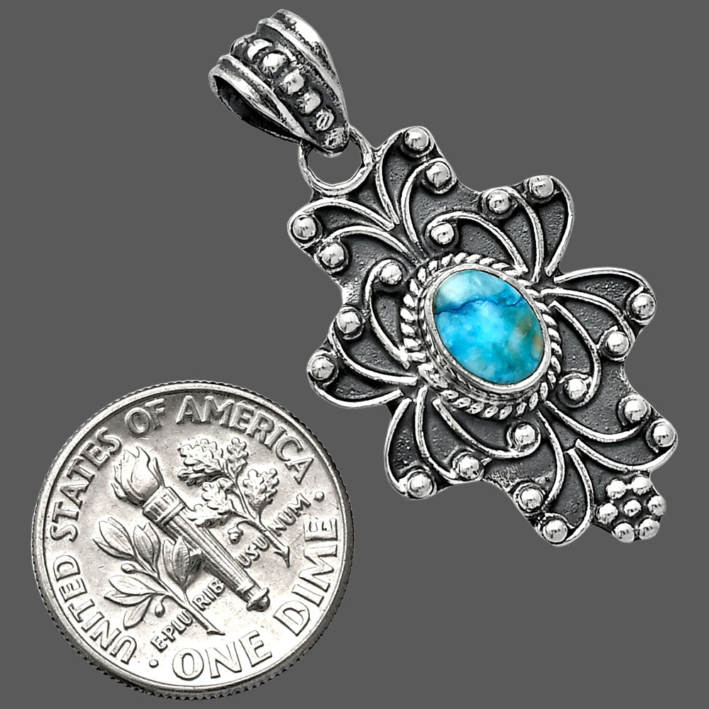 Spiny Oyster Turquoise - Arizona Pendant P-1558 SDP153146