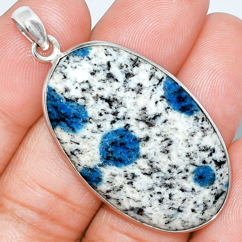 Natural K2 Blue - Azurite In Quartz Pendant P-1001 SDP153333