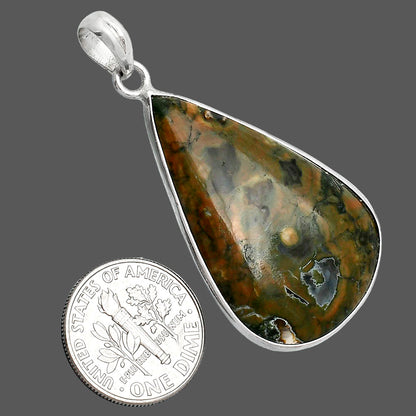Natural Rhyolite - Rainforest Jasper Pendant P-1001 SDP153366
