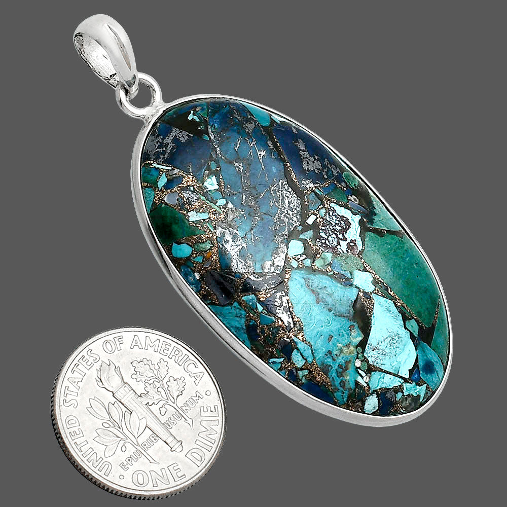 Multi Copper Turquoise - Arizona Pendant P-1001 SDP153571