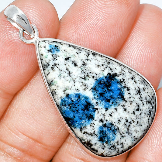 Natural K2 Blue - Azurite In Quartz Pendant P-1001 SDP153574