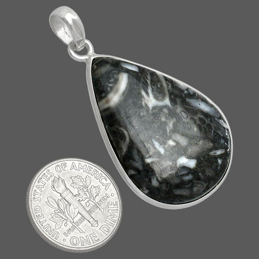 Natural Mexican Cabbing Fossil Pendant P-1001 SDP153587