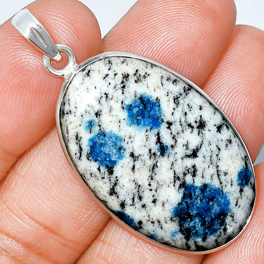 Natural K2 Blue - Azurite In Quartz Pendant P-1001 SDP153657