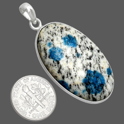 Natural K2 Blue - Azurite In Quartz Pendant P-1001 SDP153657