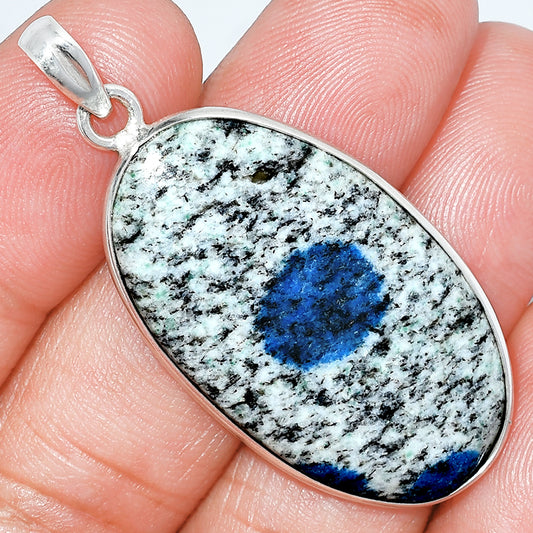 Natural K2 Blue - Azurite In Quartz Pendant P-1001 SDP153682