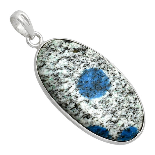 Natural K2 Blue - Azurite In Quartz Pendant P-1001 SDP153682