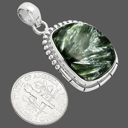 Natural Russian Seraphinite Pendant P-1058 SDP153782