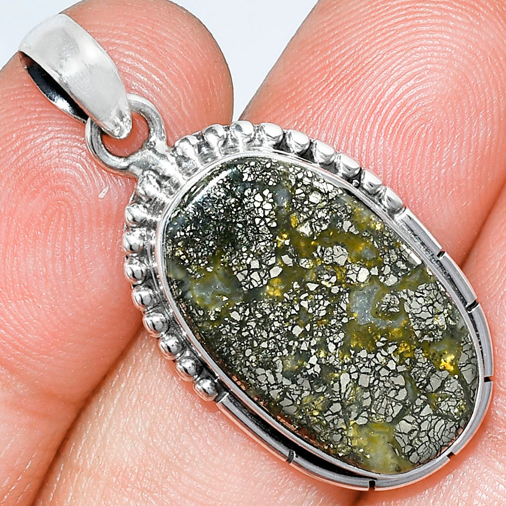 Natural Nipomo Marcasite Agate Pendant P-1058 SDP153788
