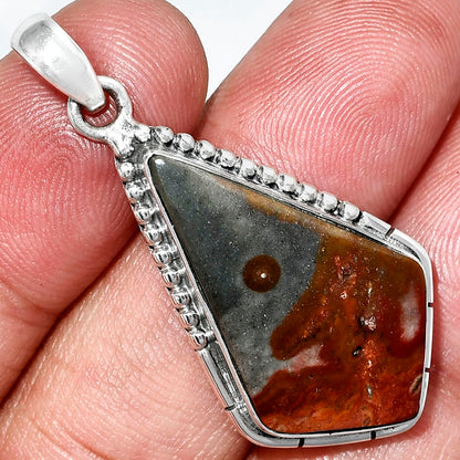 Natural Polygram Jasper Pendant P-1058 SDP153854