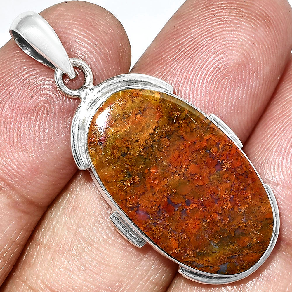 Natural Red Moss Agate Pendant P-1072 SDP153890