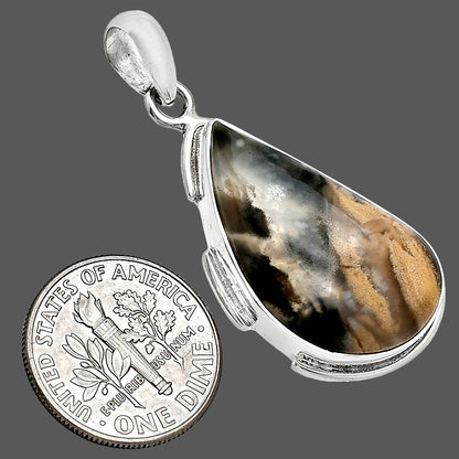 Natural Rose Plume Agate Pendant P-1072 SDP153964