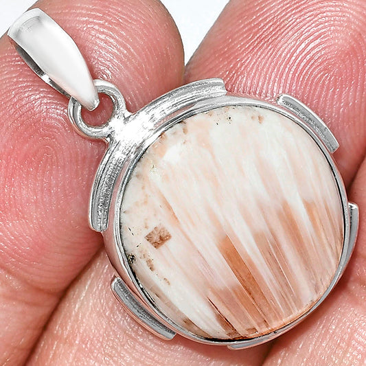 Natural Orange Scolecite - India Pendant P-1072 SDP153975