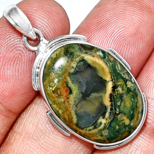 Natural Rhyolite - Rainforest Jasper Pendant P-1072 SDP153985