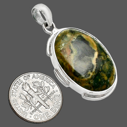 Natural Rhyolite - Rainforest Jasper Pendant P-1072 SDP153985