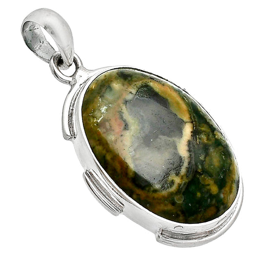 Natural Rhyolite - Rainforest Jasper Pendant P-1072 SDP153985
