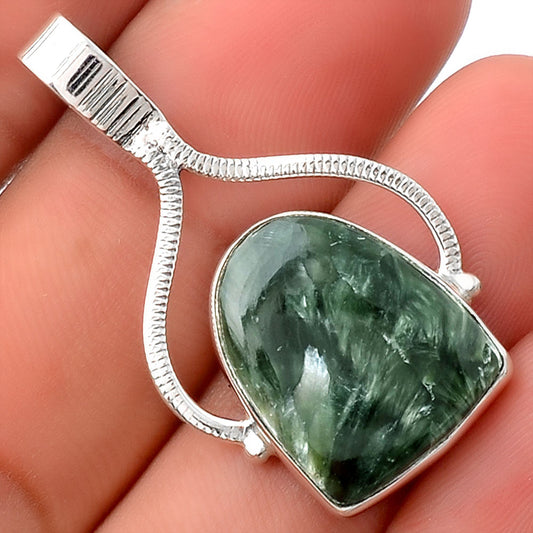 Natural Russian Seraphinite Pendant P-1680 SDP154003