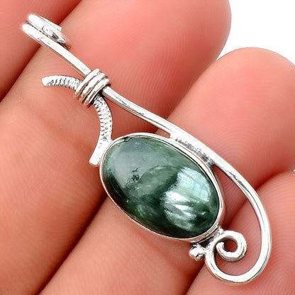 Natural Russian Seraphinite Pendant P-1682 SDP154004