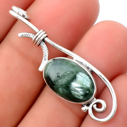 Natural Russian Seraphinite Pendant P-1682 SDP154004