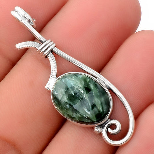 Natural Russian Seraphinite Pendant P-1682 SDP154006